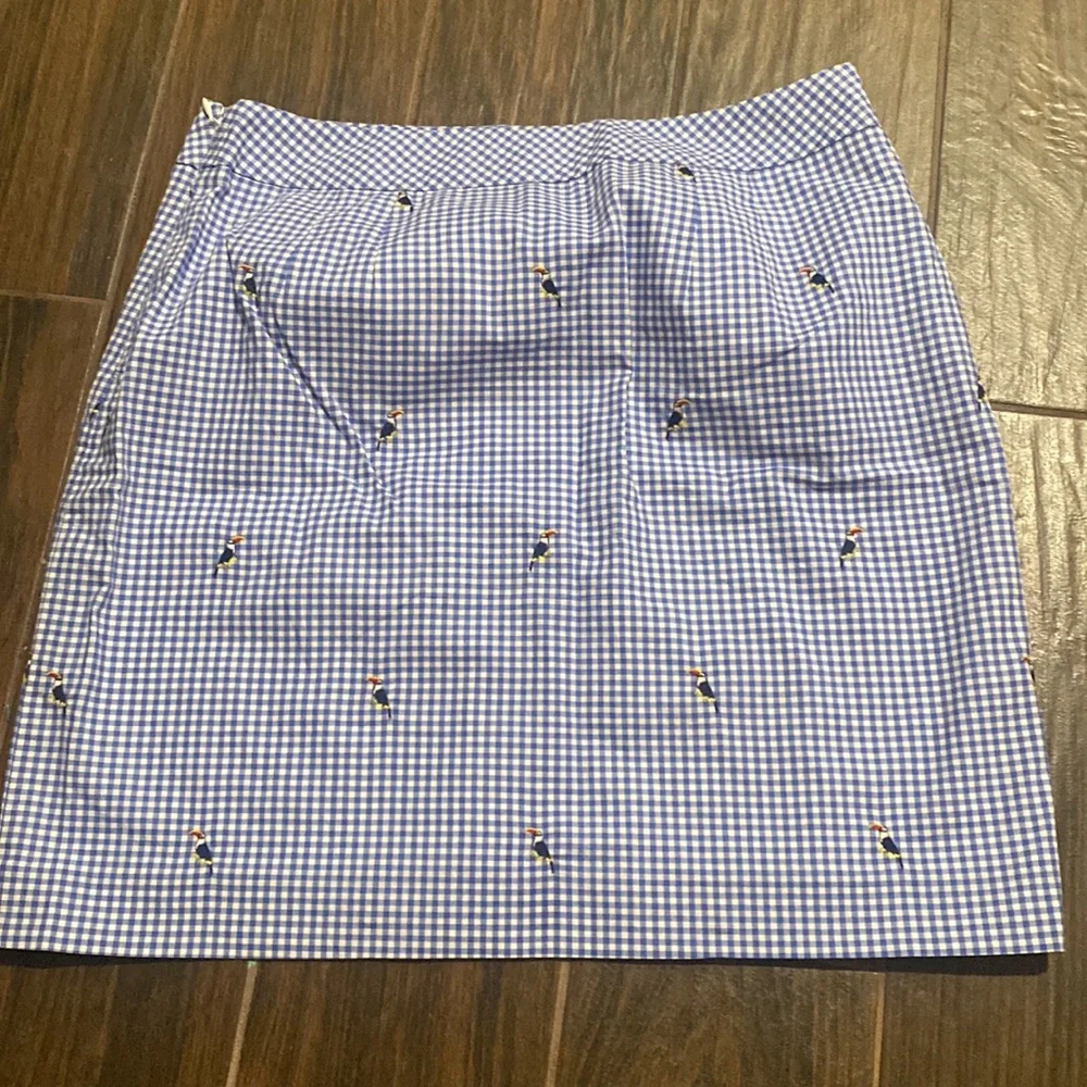 COPY - Talbots parrot print skirt